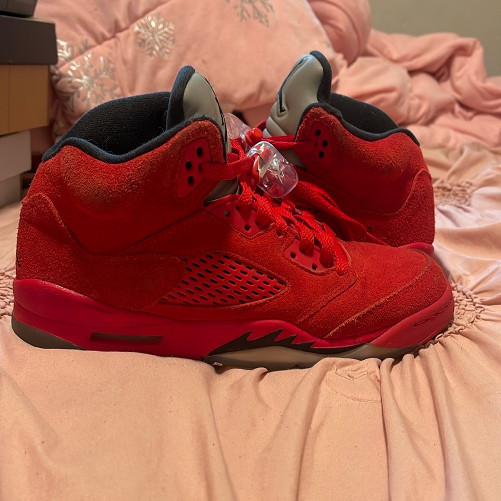 Jordan 5 retro red suede
